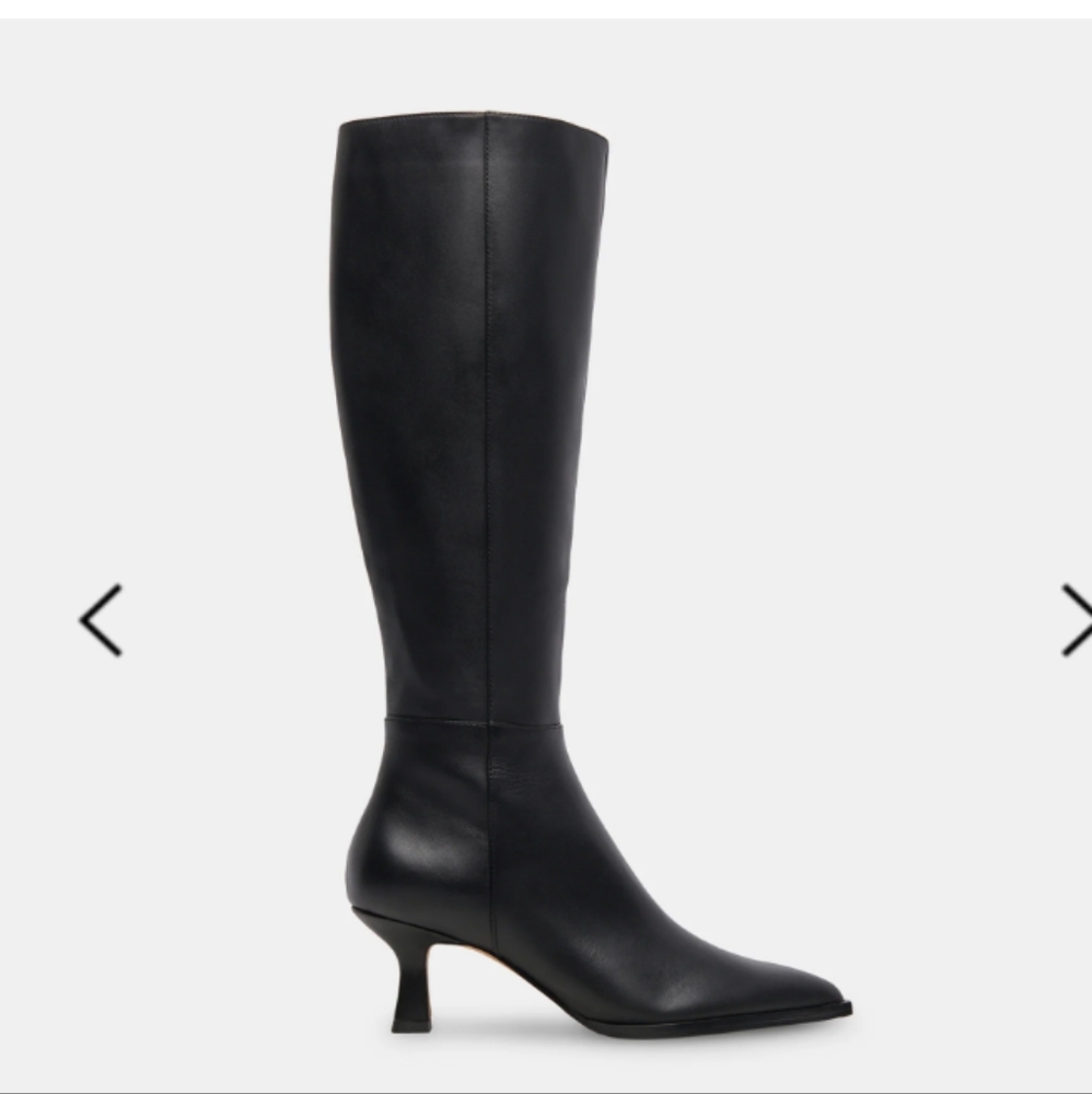 Dolce Vita Black Heeled Boots auggie WIDE CALF
